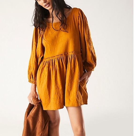 NWT Free People Beyond Obsessed Playsuit Xs in Golden Palm New Romper $68 retail - Picture 5 of 7